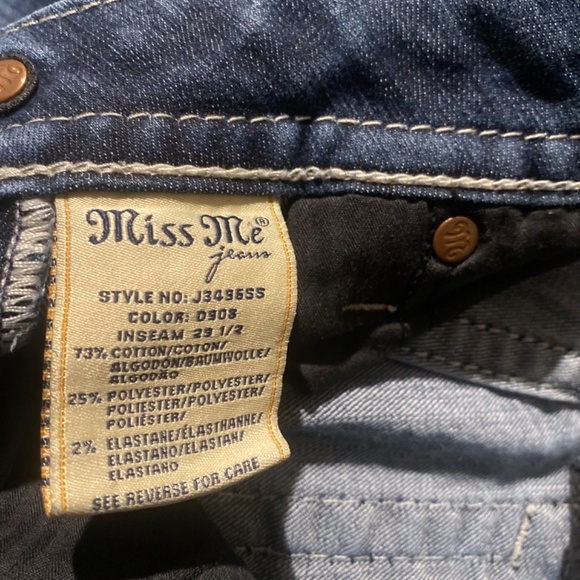 BEAUTIFUL BEDAZZLED ANIMAL PRINT MISS ME JEANS SIZE 25 - Picture 5 of 6